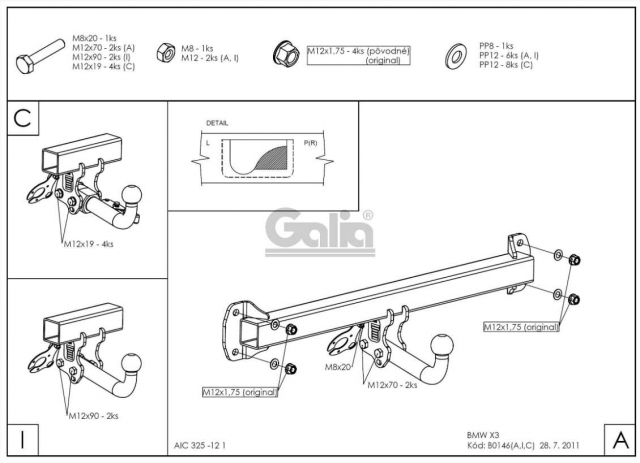Фаркоп швидкознімний BMW X3 E83 2004-2010 (окрім M-пакету) #11