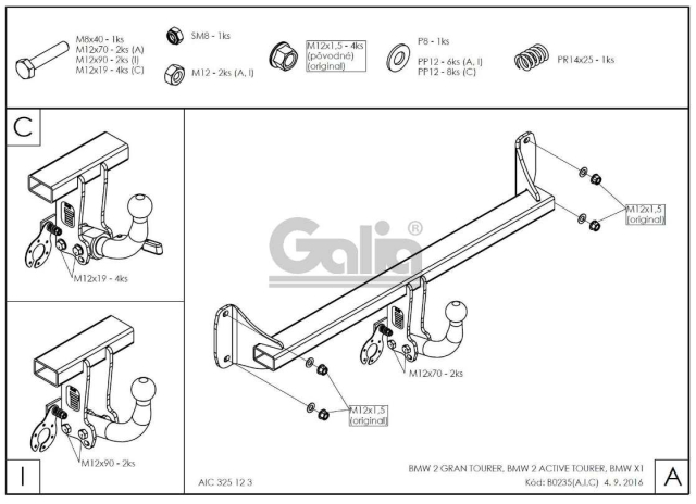 Фаркоп швидкознімний BMW X1 F48 2015-2022 #13