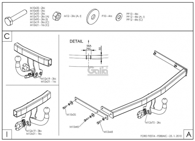 Фаркоп знімний Ford Fiesta 2002-2008 #9