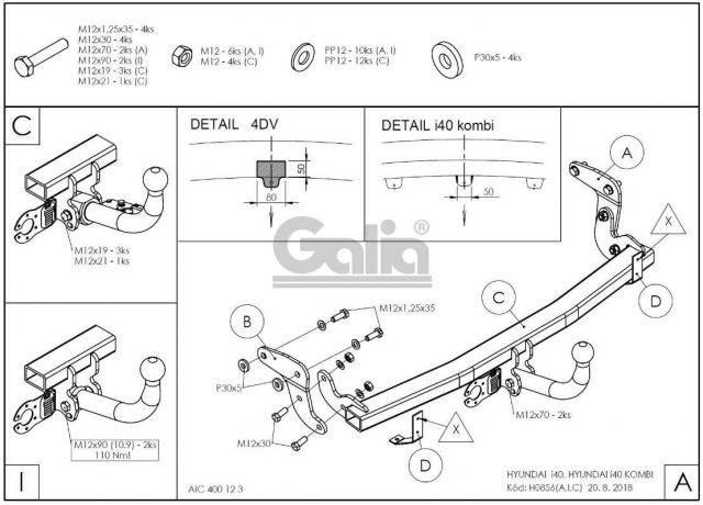 Фаркоп знімний Hyundai i40 2011- #3