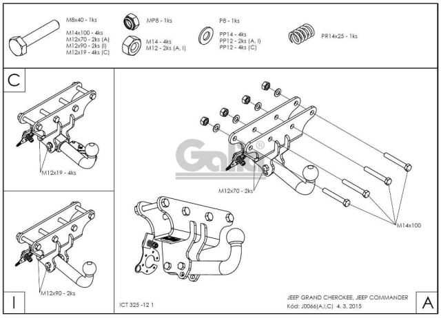 Фаркоп швидкознімний Jeep Commander 2006-2010 #9