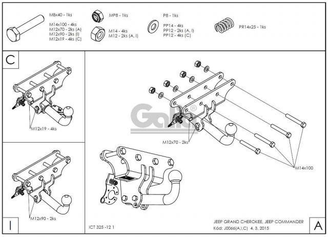 Фаркоп знімний Jeep Grand Cherokee 2005-2010 #2