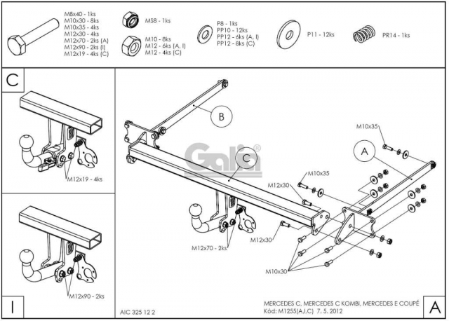 Фаркоп швидкознімний Mercedes E-Class C207 2010-2016 (купе) #6