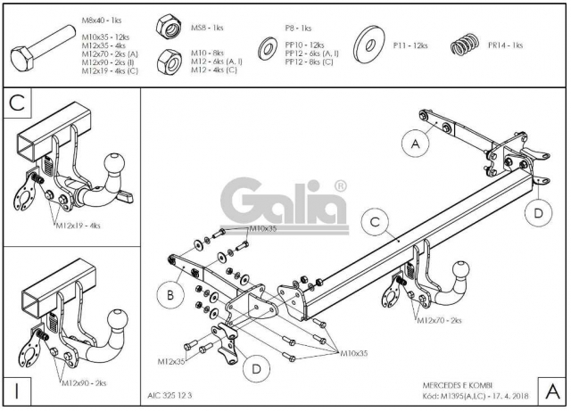Фаркоп швидкознімний Mercedes E-Class W211 2002-2009 (універсал) #9