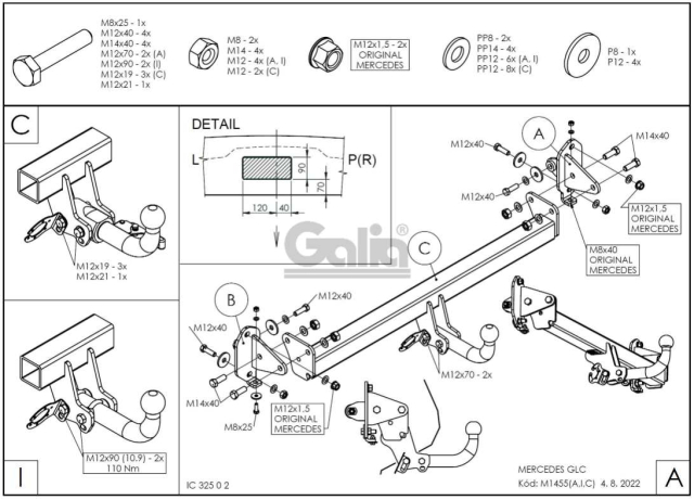 Фаркоп знімний Mercedes GLC-Class X253 2015-2022 #1