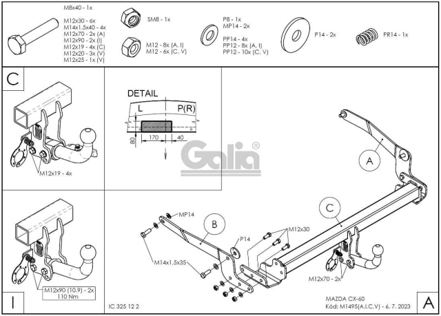 Фаркоп швидкознімний Mazda CX-60 2022- (+PHEV; +дизель) #13