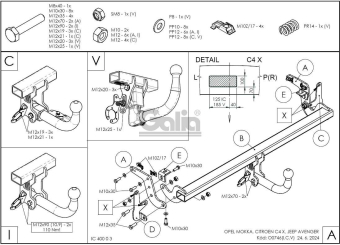 Фаркоп знімний Citroen C4X 2020-