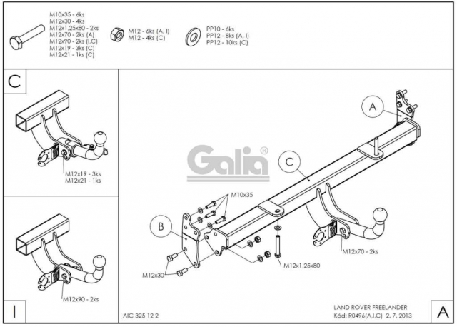 Фаркоп знімний Land Rover Freelander 1998-2007 #2