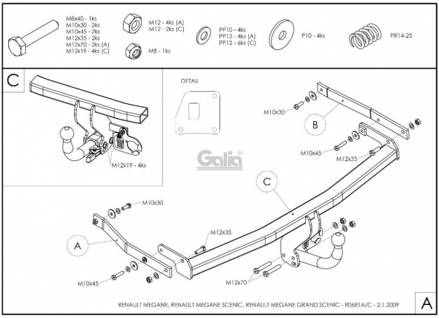 Фаркоп знімний Renault Scenic 2003-2009 #7