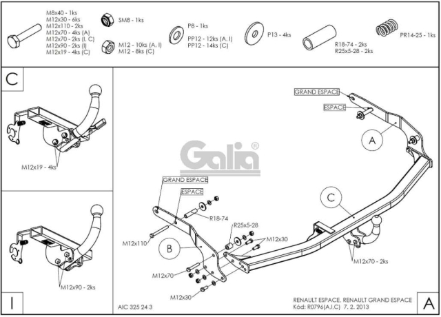 Фаркоп знімний Renault Espace 2002-2014 #2