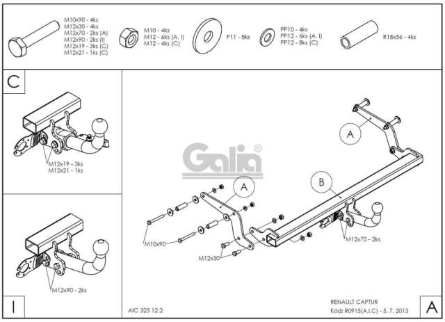 Фаркоп знімний Renault Captur 2013-2019 #2