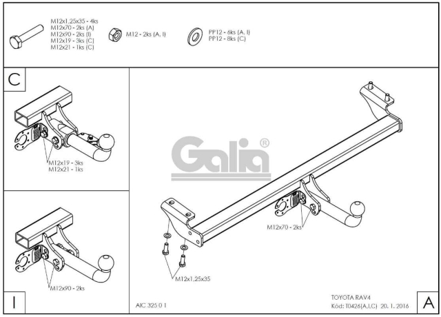 Фаркоп швидкознімний Toyota RAV4 2000-2005 #6